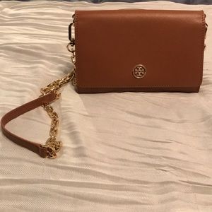 Tory Burch brown leather shoulder bag